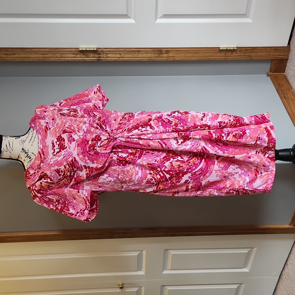 Spruce & Sage Pink and Orange Abstract Dress, size 10